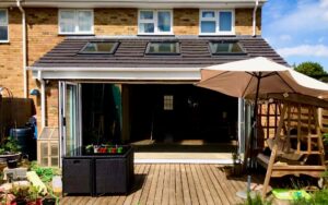 Rear extension with bi-folds in Medway, Kent