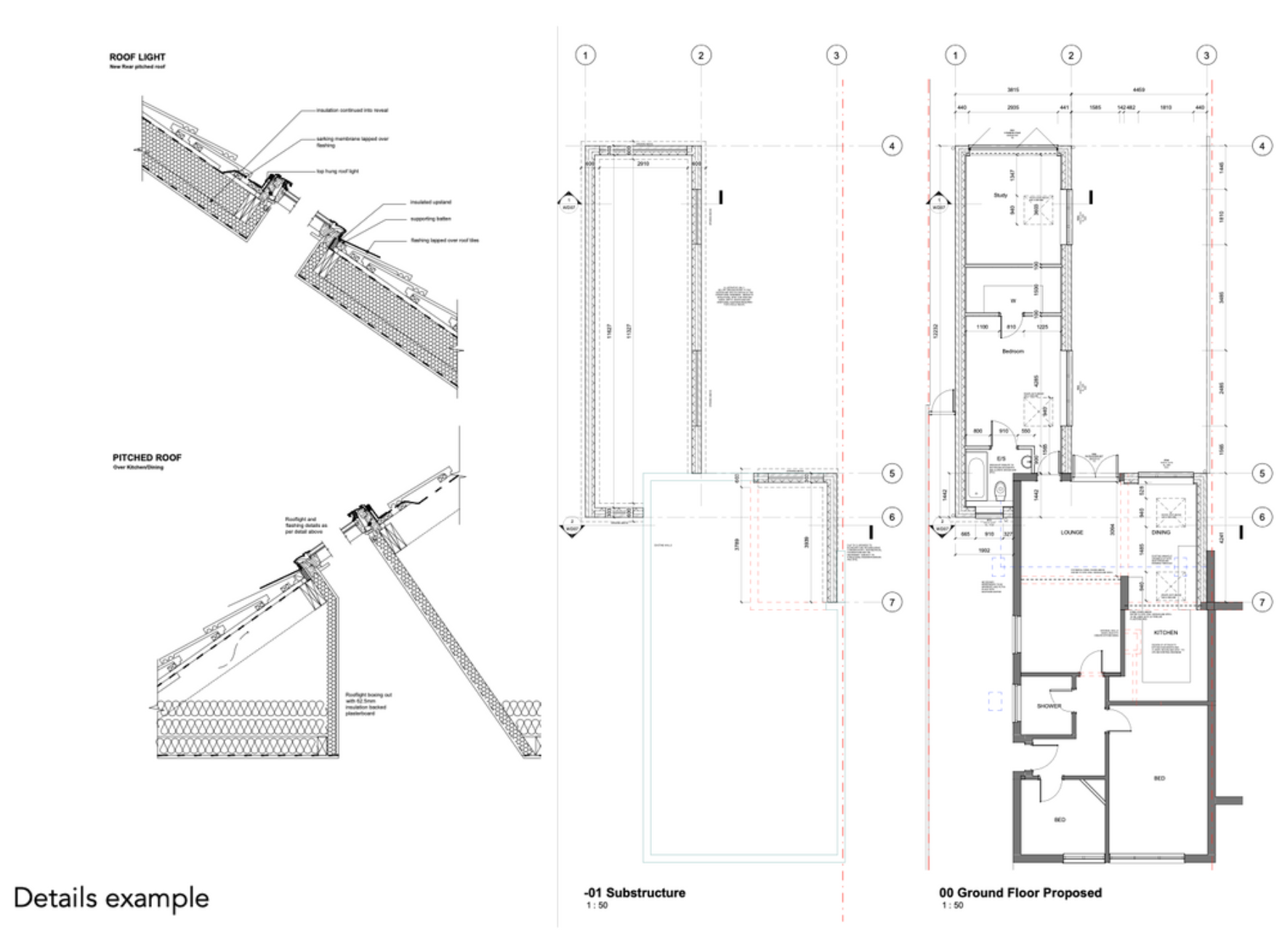 Technical drawings and details 